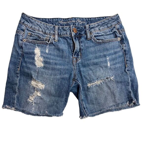 AMERICAN EAGLE OUTFITTERS‎ Women’s Denim Distressed Shorts Size 00 - Picture 1 of 11